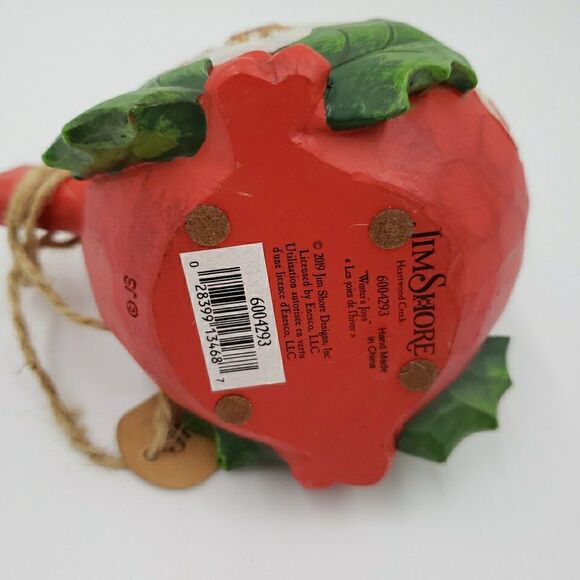 Jim Shore Cardinal Christmas Figure Winters Joy Rustic Folk Art Carved Red Bird - Picture 13 of 16